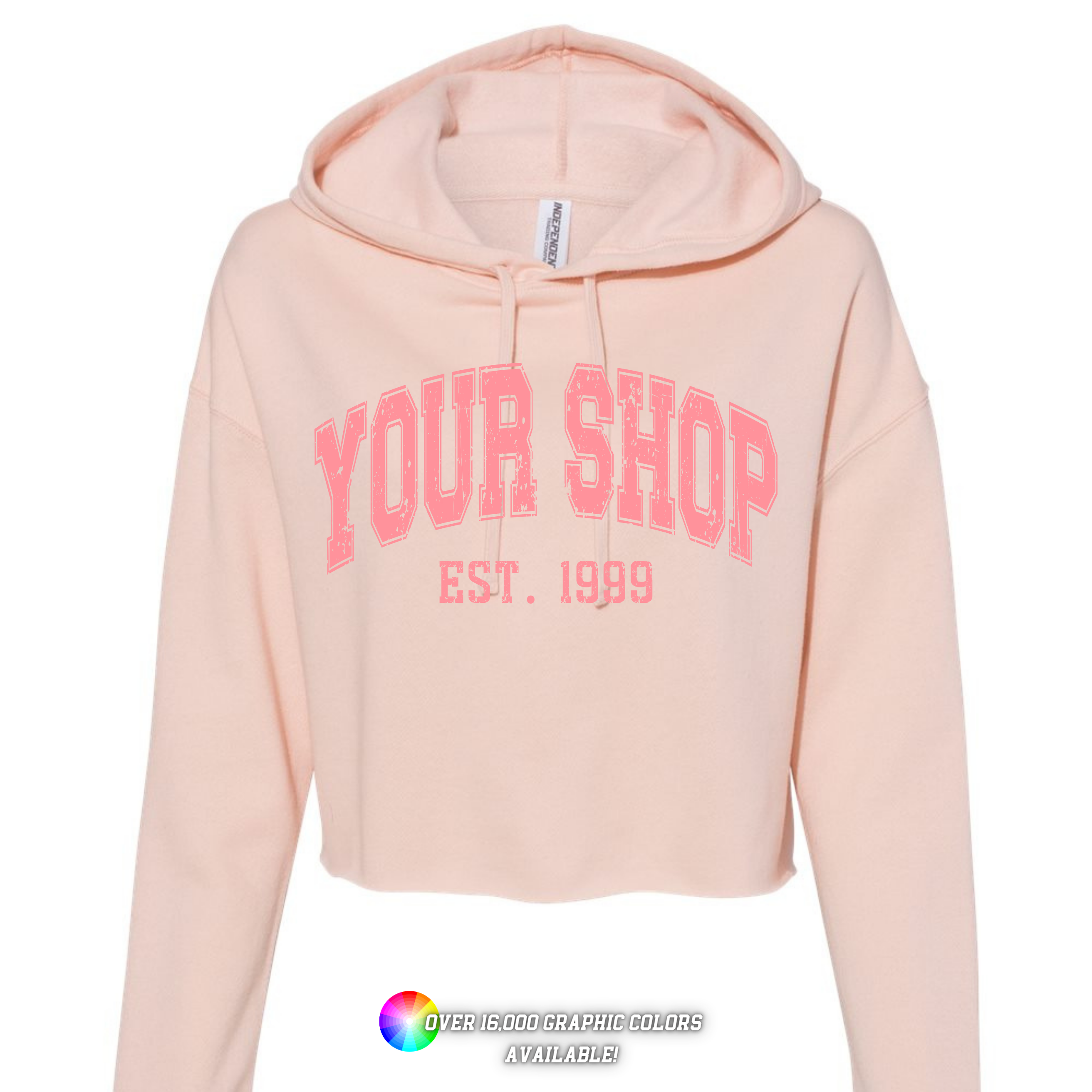 Faith & Life Christian Brands – Engroshandel Grafisk Sweatshirt - Dame – Skræddersyet mærket logo atletisk kort hættetrøje spirit wear3