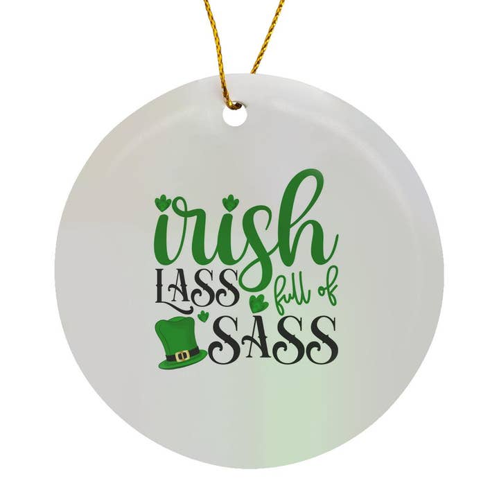 3dRose - Vente Objets de décoration - 3dRose, Jeune fille irlandaise pleine de caractère, charme drôle de la Saint-Patrick, cadeau pour elle, Ornement