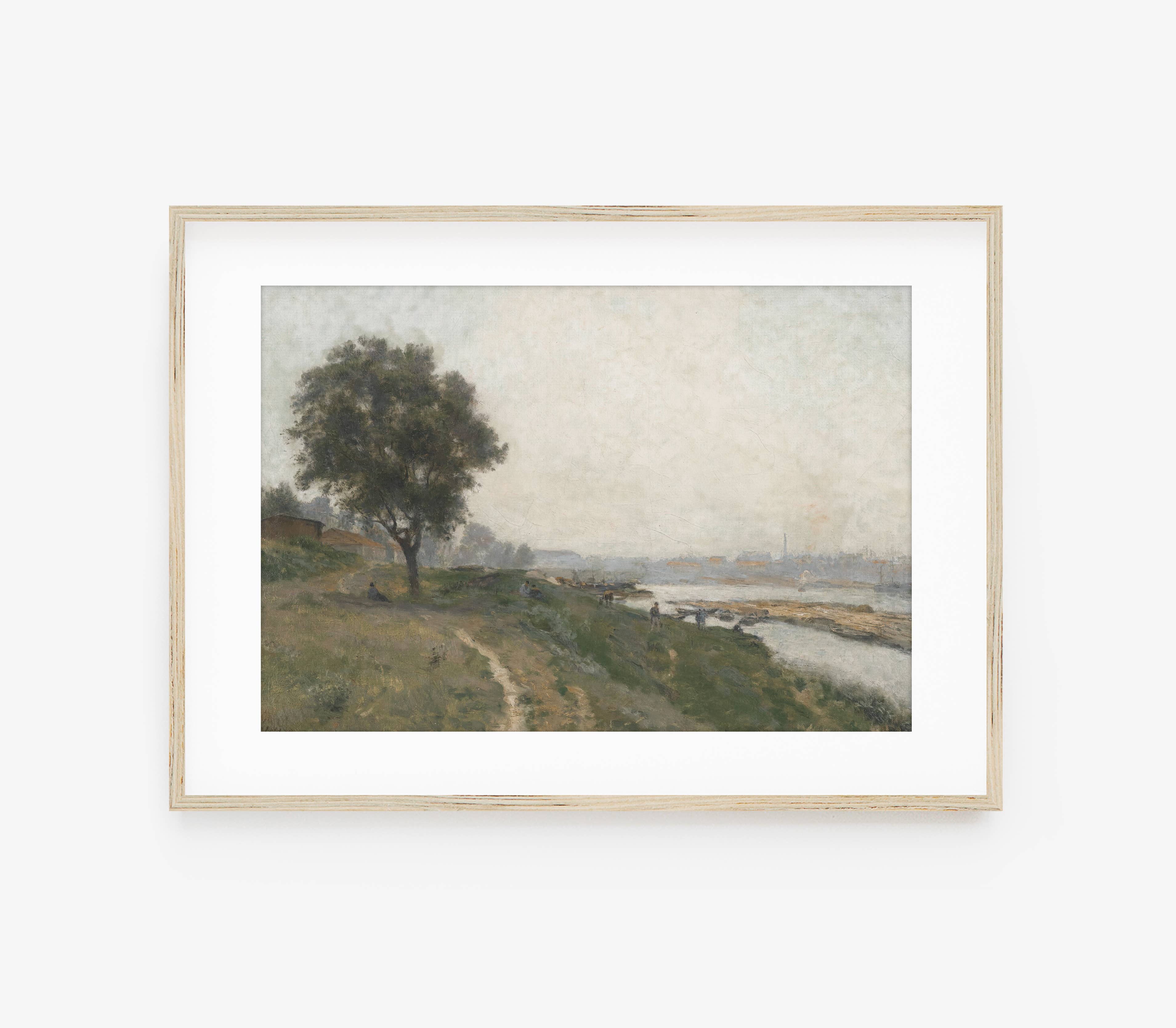 Hyggely - Wholesale Art Print - Antique Overcast Painting | Muted Landscape Art Print L1623