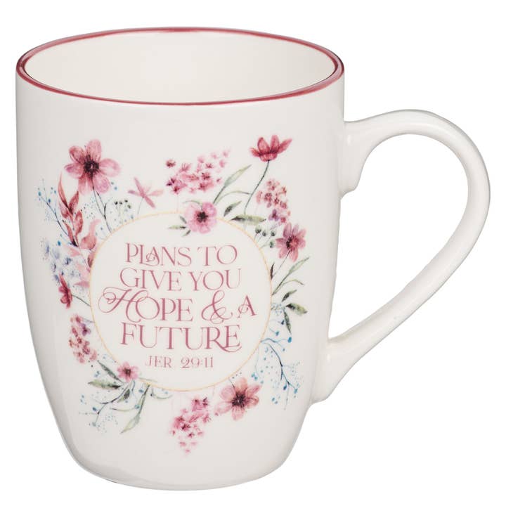 Mug Maroon Wreath Plans Jr. 29:11 pour la vente par Christian Art Gifts