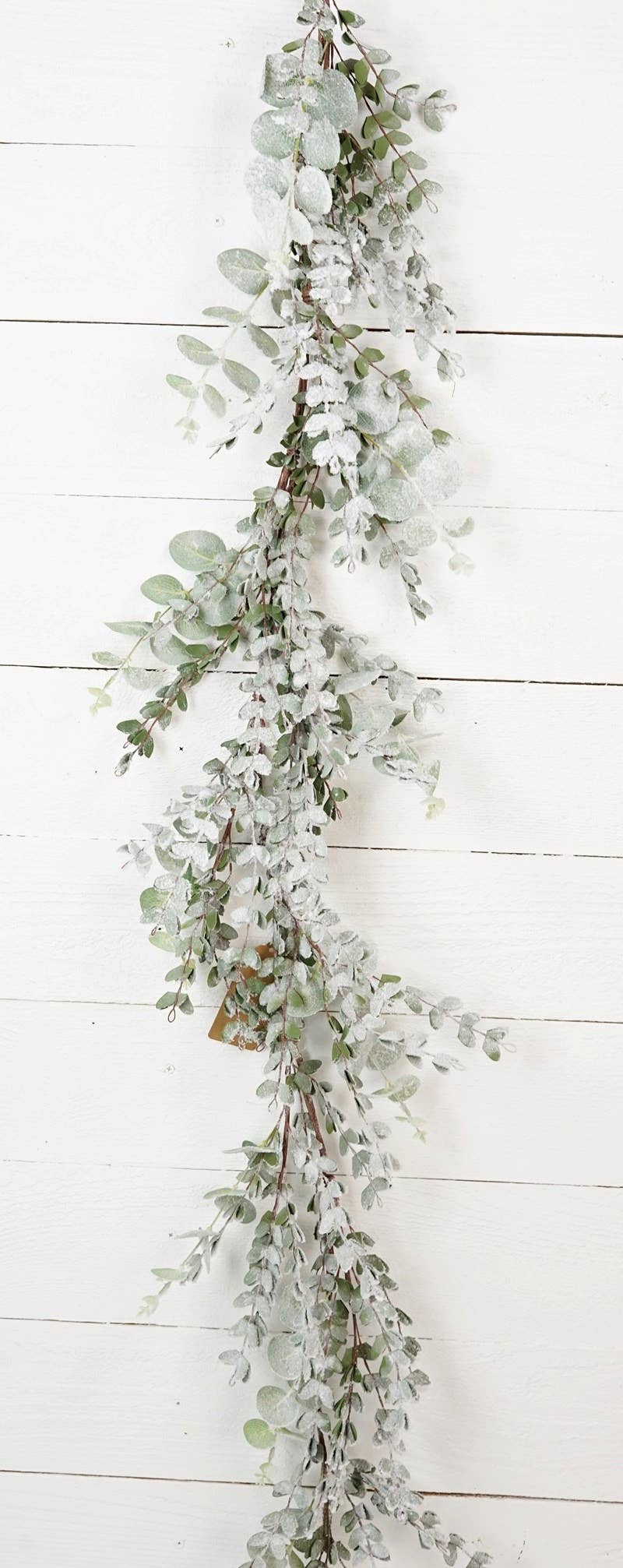 Holiday Depot Inc. - Wholesale Bunting/Garland - 28671- 5ft Garland-Snowy Flocked Mixed Eucalyptus Leaves-2
