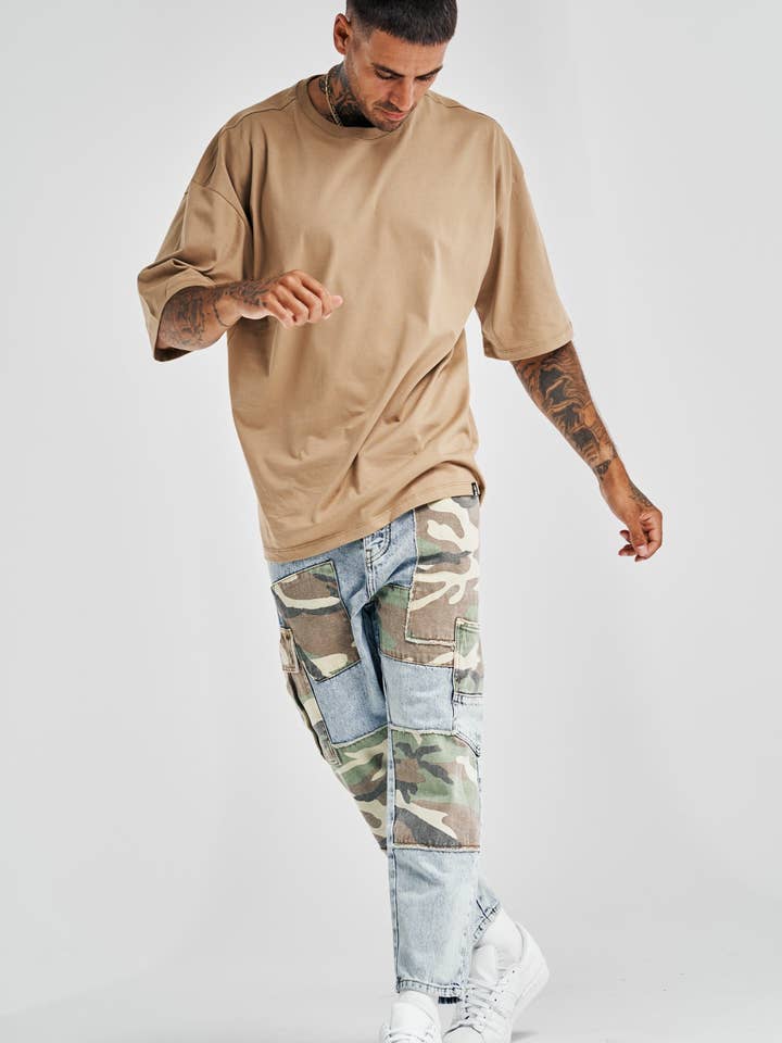 Colonel Camo Cargo baggy jeans voor wholesale door UNEFFECTED STUDIOS