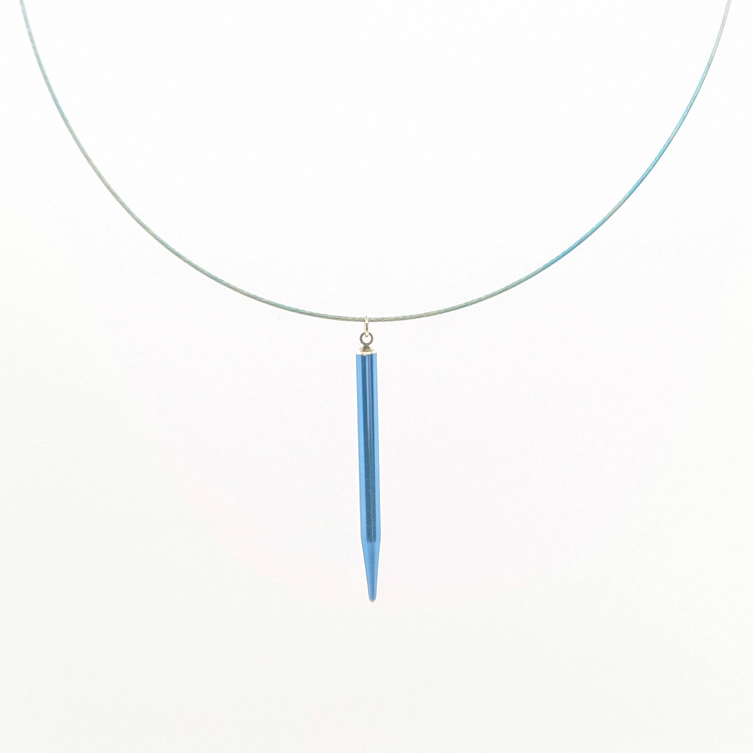 Amy Pfaffman Jewelry - Wholesale Individual Charm/Pendant - Pointed knitting needle pendant on cable5