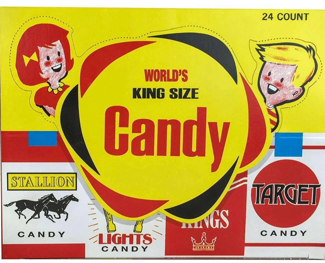 O'Shea's Candies Sweet Shop - Wholesale Hard Candy - Nostalgic Old Fashioned Candy Cigarette 🚬 24CT Dsp Box 19319