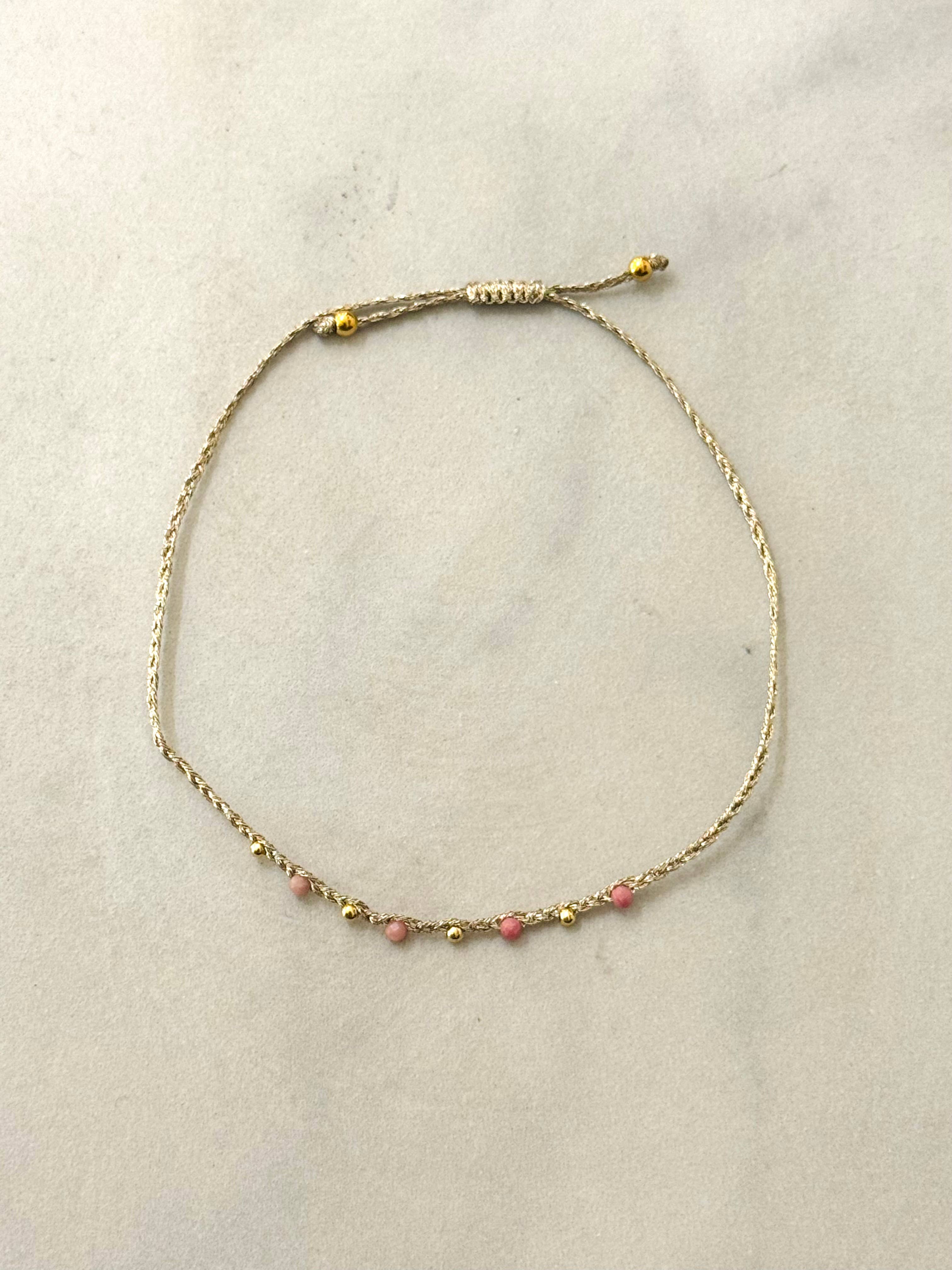 Cassette Barcelona - Venta al por mayor Pulsera de cuentas - Pulsera Bohemia de verano con piedras minerales y cuerda brillante2