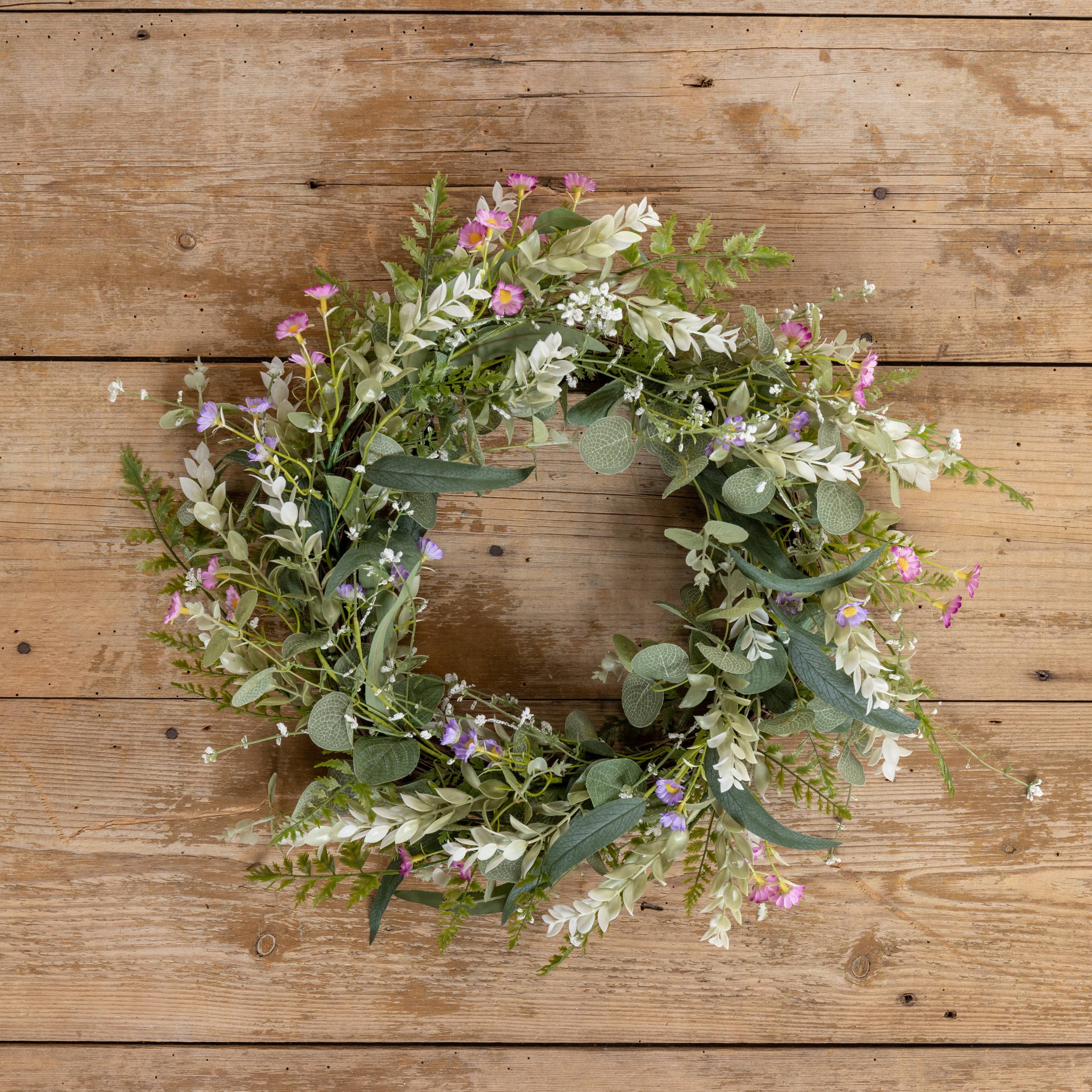 Ragon House - Wholesale Wreath - 22" SPRING WILDFLOWER WREATH1