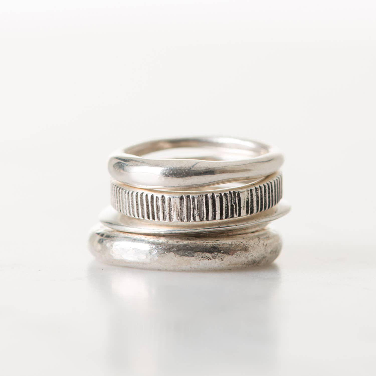 Elodie Jewellery - Wholesale Band/stacked ring - Fluid Ring Silver1