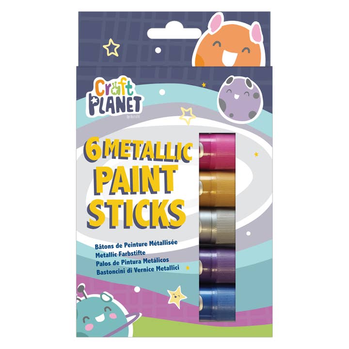 Craft Planet Paint Sticks - Metallic 6pk for wholesale by West Design Products
