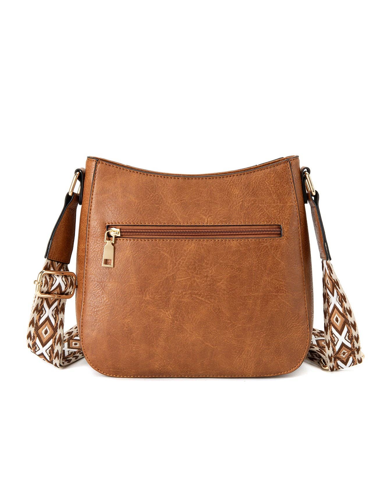 Tan ROCHELLE VEGAN SHOULDER/XBODY BAG- XB-2361-TAN- NEW IN for wholesale on Faire2