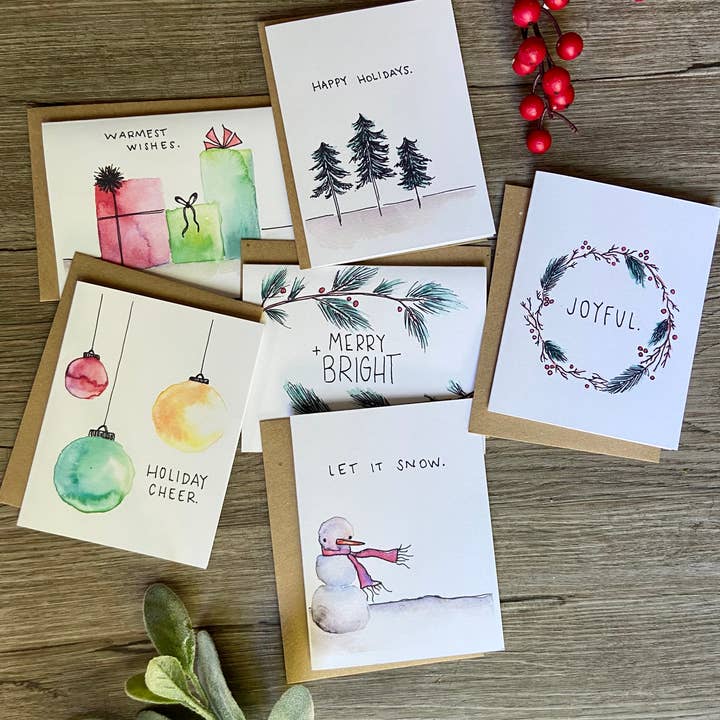 Ink + Splash - Wholesale Christmas Card - Holiday Series - Assorted 6 Pack