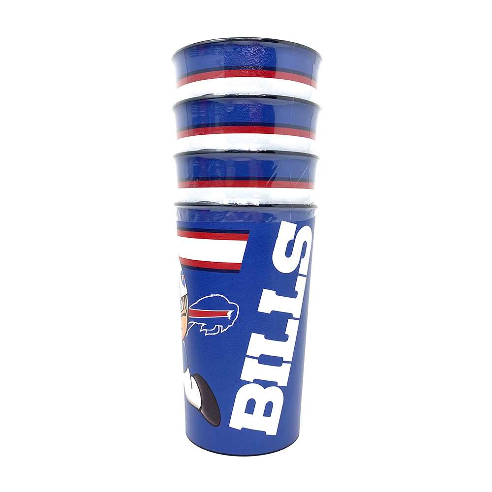 Party Animal, Inc. - Wholesale Disposable Cup - Buffalo Bills Party Cup 4-Pack0