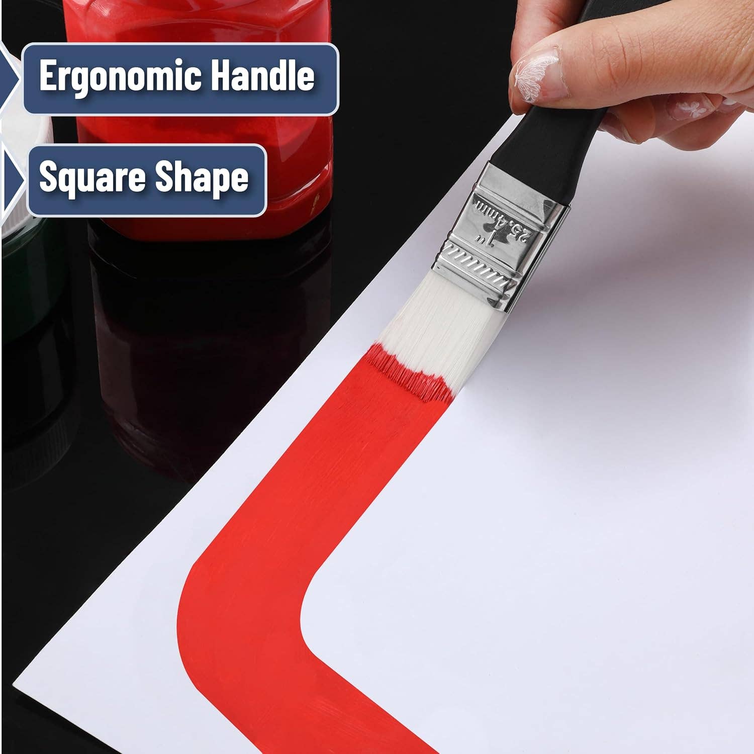 Bates Choice – wholesale Paint/wax brush – Bates- Flat Paddle Paint Brush Set, 3 Pack3