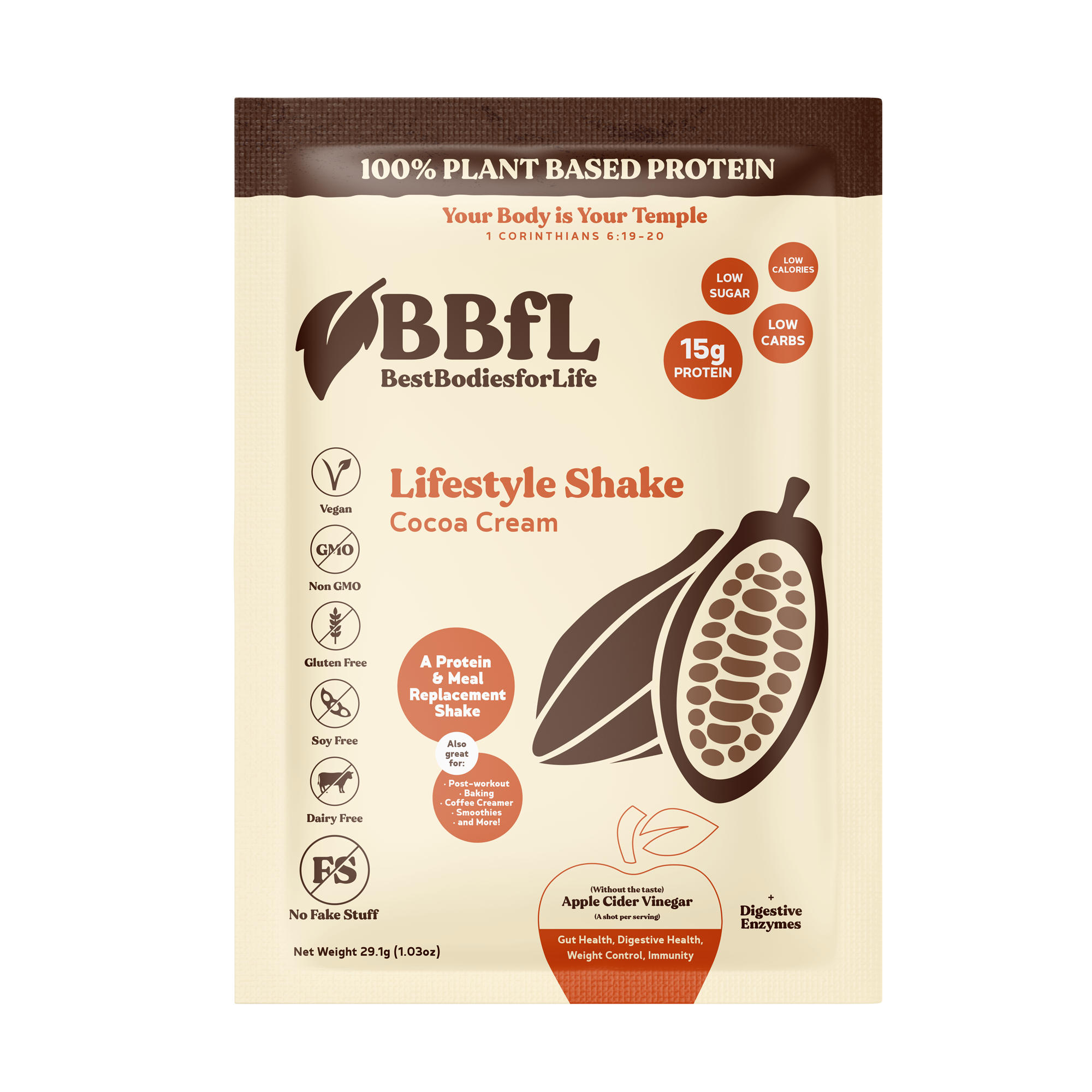 BestBodiesforLife Corp. - Wholesale Protein/Superfood Powder - 100% Plant Based Cocoa - 10 Pack Box2