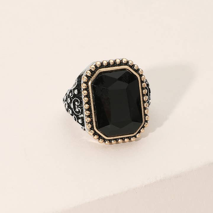 Sensibling Corp. - Wholesale Cocktail/statement ring - Rectangle Stone Stretch Ring
2