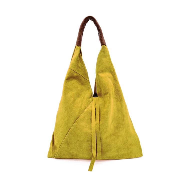 Ellas Trading - Wholesale Shoulder Bag - Women's - Drawstring Slouchy Italian Suede Tote Bag with Purse11