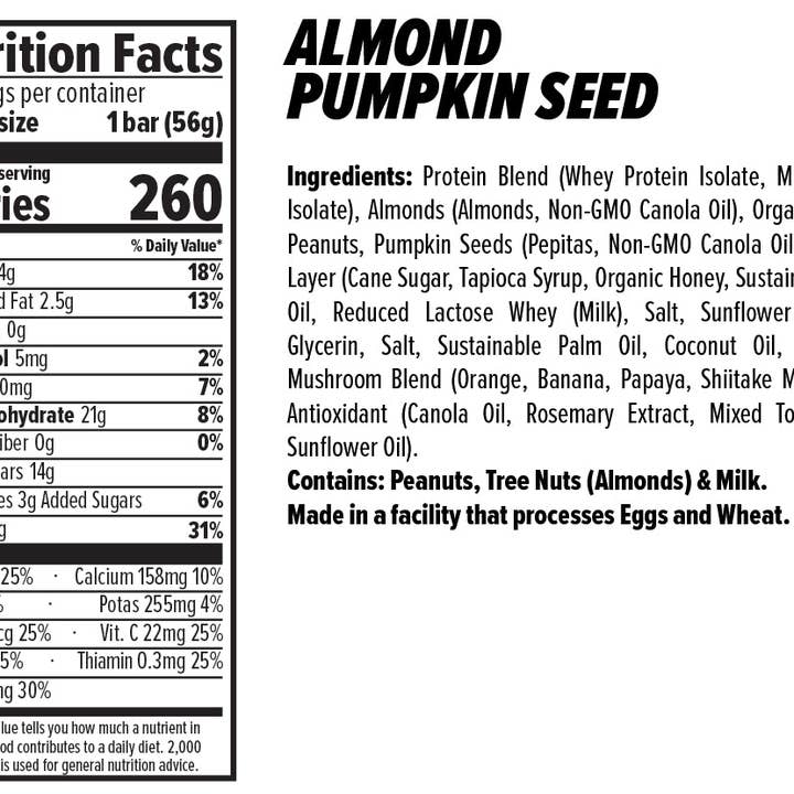 One Bay Distribution - Wholesale Snack bar - Honey Stinger Nut + Seed Bar, 12 Pack, Almond & Pumpkin Seed3