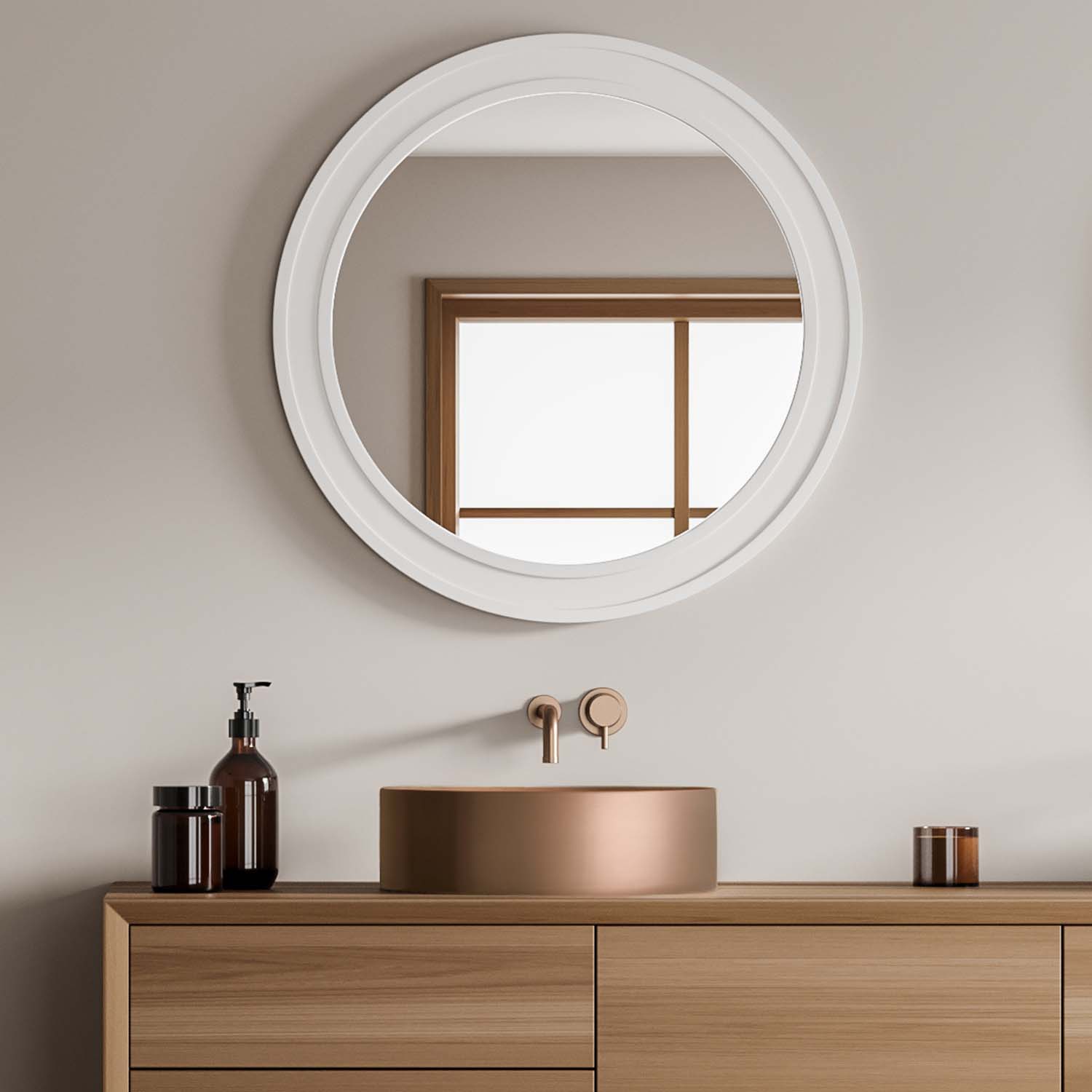 Stilform Handels GmbH - Wholesale Decorative Plate/Dish/Bowl - Park washbasin in brushed copper made of the finest stainless steel as a countertop washbasin without tap hole 400 x 400 x 145 mm3