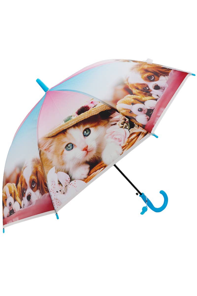 COME MOSTRATO Ombrello Traslucido in Eva con Stampa di Gattini e Cuccioli per Bambini in vendita all'ingrosso su Faire7
