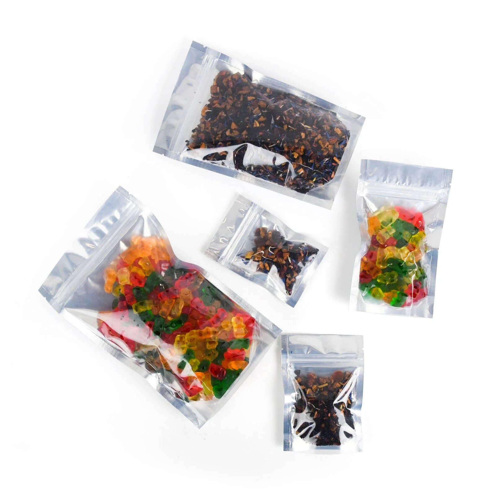 Human Objects® - Vente Sachet de conservation/film alimentaire - Sac en mylar Tear Notch, blanc transparent, 1 oz4