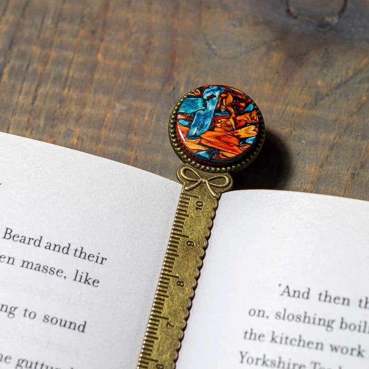 Handcrafted from Tumbleweed - Wholesale Bookmark - Tumbleweed Brass Bookmark With Ruler1