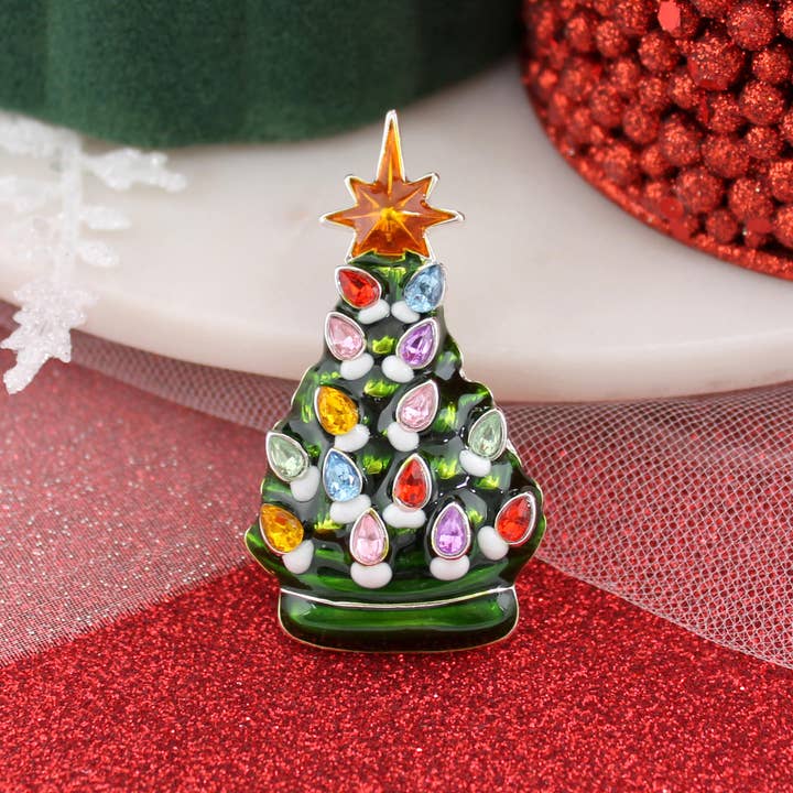 Ceramic Tree Pin/Pendant for wholesale by Seasons Jewelry