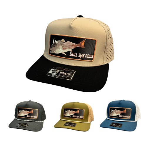 Bull Red Performance Trucker Hat for wholesale by Bull Bay