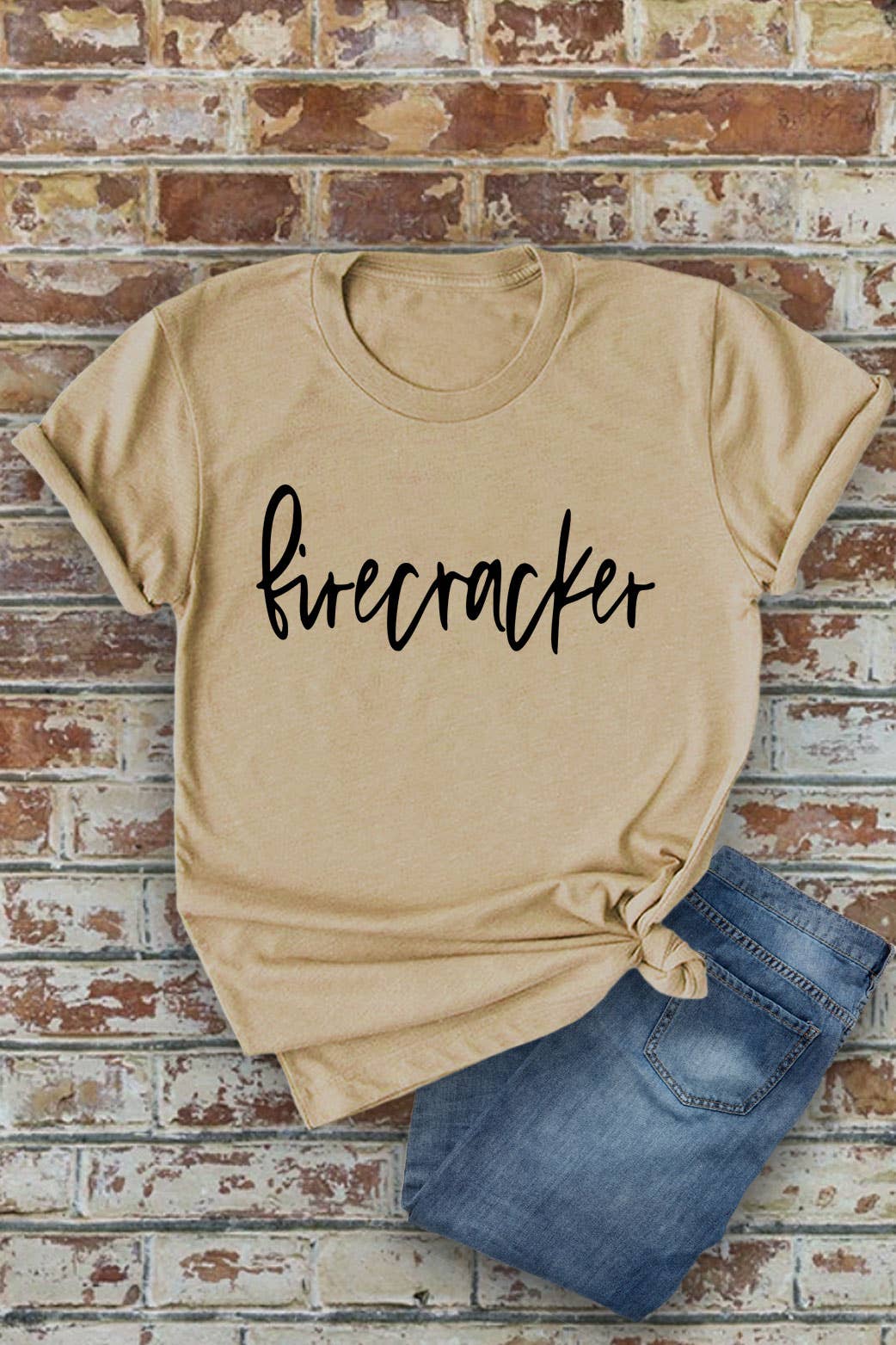 Top Avenue – T-shirt estampada - Mulher por atacado – Firecracker, 4 de Julho, PLUS T-Shirt Unissex Gola Redonda12