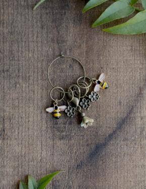 NNK Press - Wholesale Knitting/Crochet Supplies - Bee and Bloom Stitch Markers (Pack of 4)3