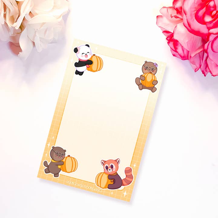 Fall Friends 2022 groot memoblok - schattig briefpapier - voor wholesale door Rosie Art Studio