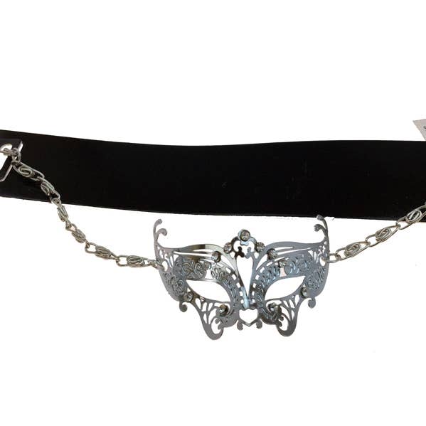 Silber- und Weißes Mini-Spitzenmasken-Halskette für den Großhandel von KBW Global Corp.