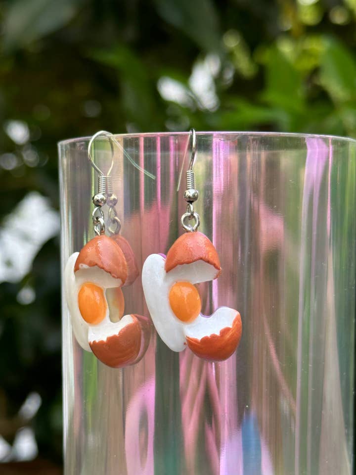 Brincos de Ovo em Poliresina Estilosa – Acessório Diário na Moda por atacado de Arcfo Jewelry