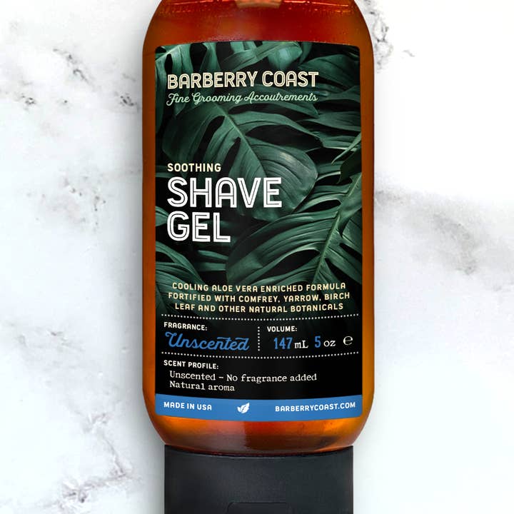 Barberry Coast Fine Grooming Accoutrements - Wholesale Shaving Cream - Cooling Aloe Vera & Comfrey Shave Gel