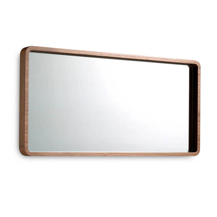 Miroir mural rectangulaire avec cadre en bois pour la vente par ANGEL CERDA