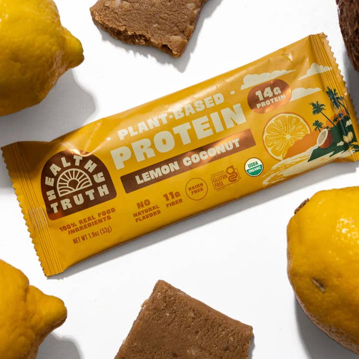 *NEU* Zitronen-Kokosnuss PFLANZENBASIERTER Proteinriegel für den Großhandel von Healthy Truth LLC