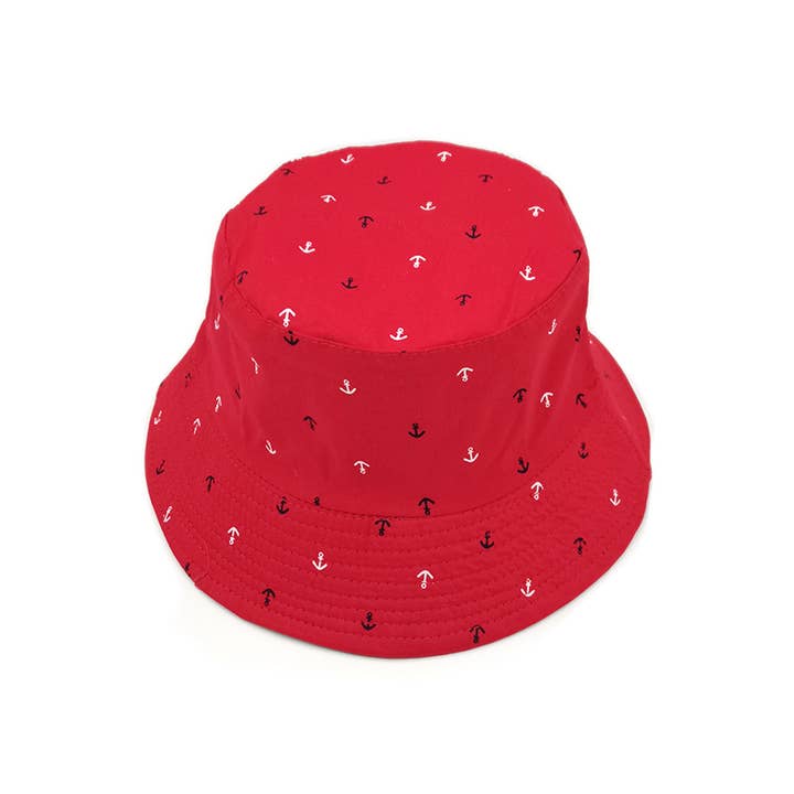 Hana - Wholesale Bucket Hat - Women's - Anchor Pattern Print Bucket Hat