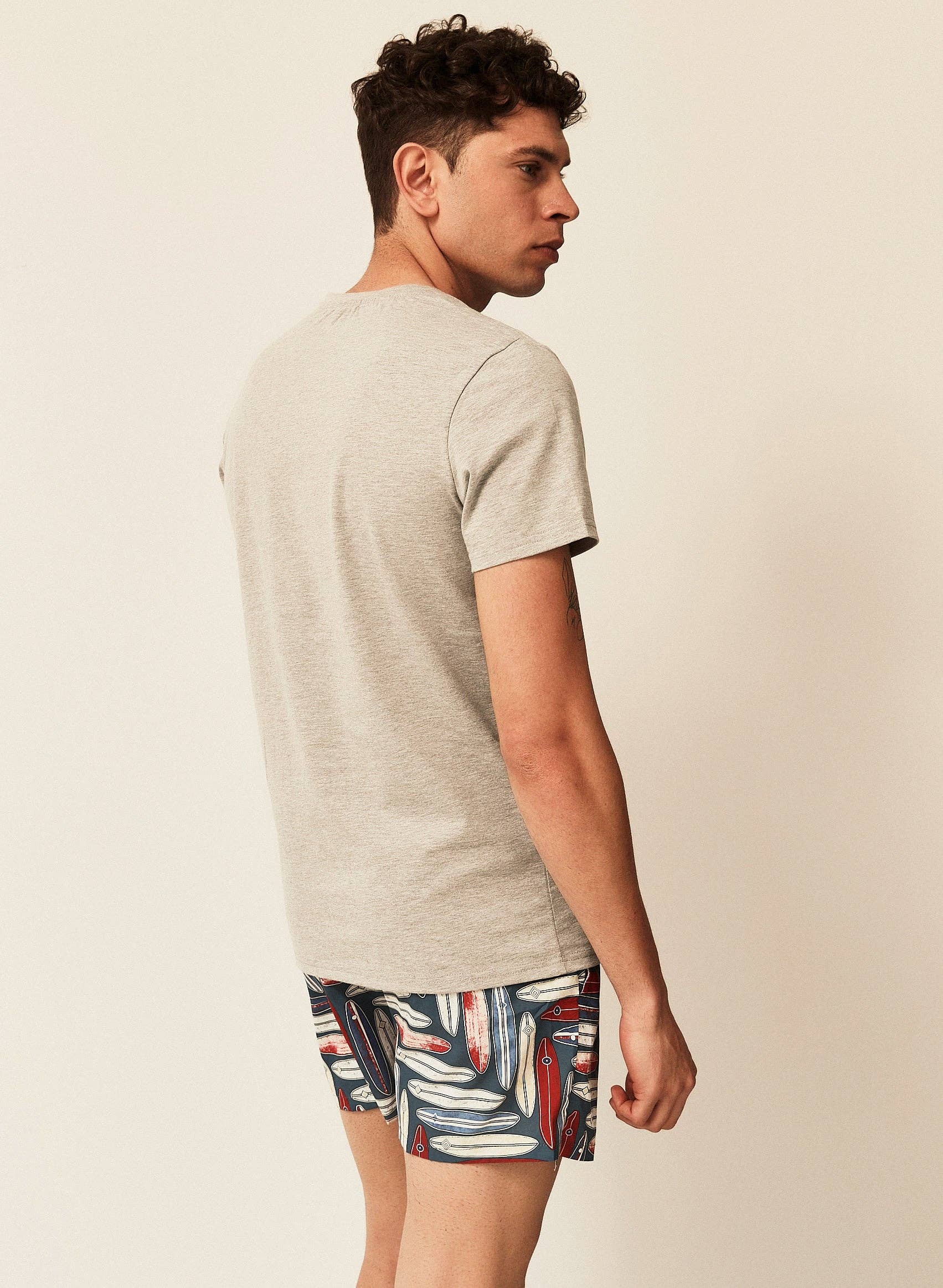 Double M - Wholesale T-Shirt - Men's - GRAY T-SHIRT4