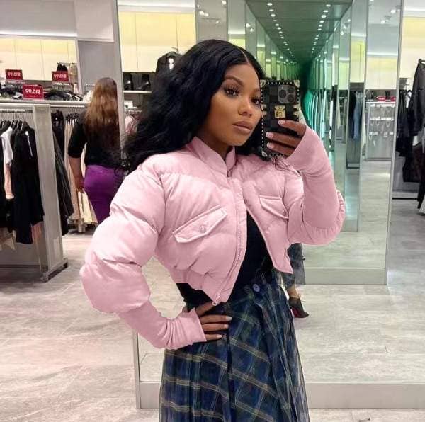 Flarix - Venta al por mayor Chaqueta - Mujer - abrigos casuales de invierno de color puro para mujer4