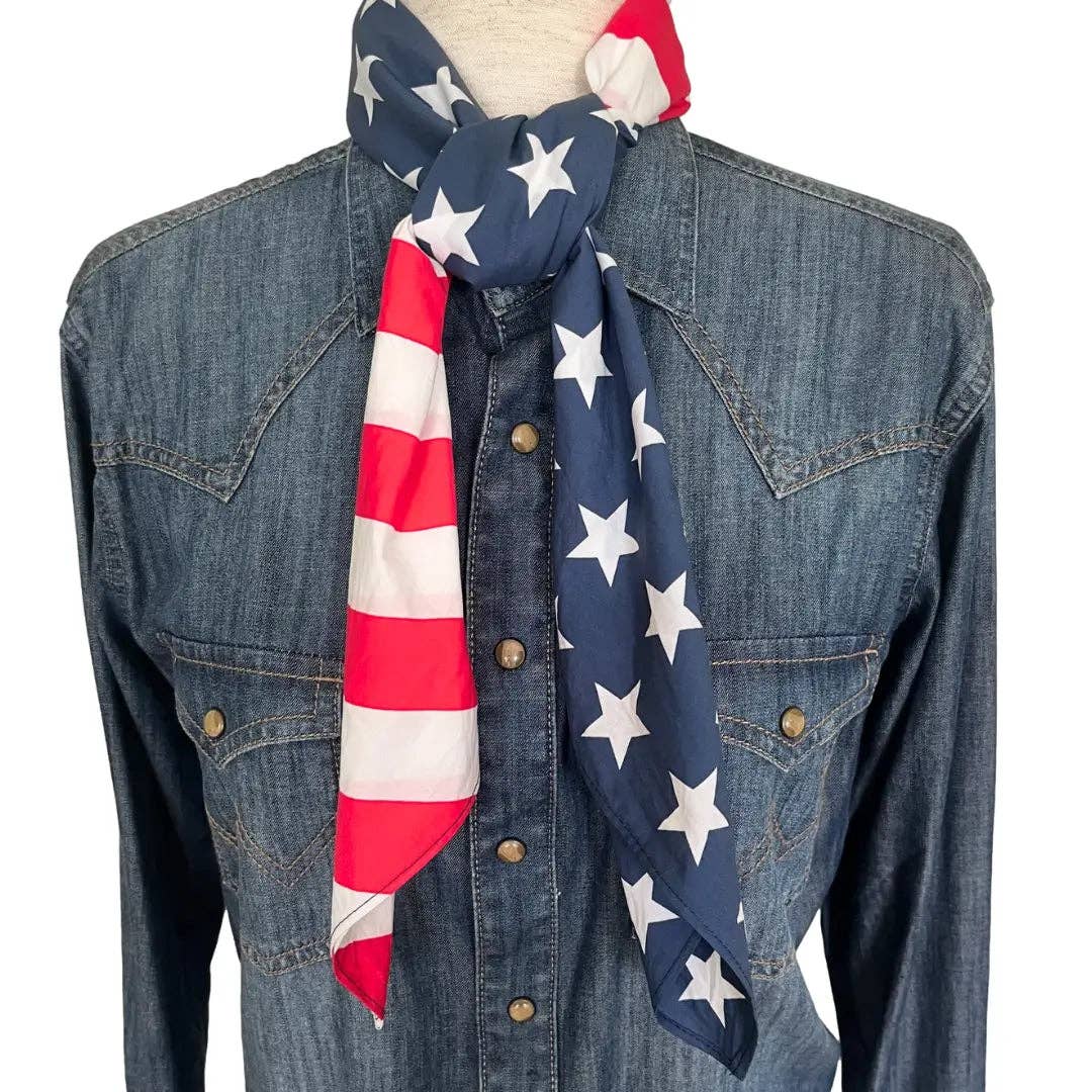 Cowtown Wild Rags - Wholesale Bandana - Unisex - Cowboy Bandana 36" (Freedom) 100% Cotton6