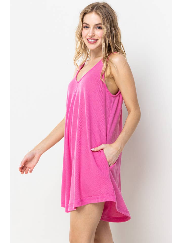 Ces Femme USA - Wholesale Romper - Women's - Sleeveless Solid Romper with Pockets / BJ6862SA