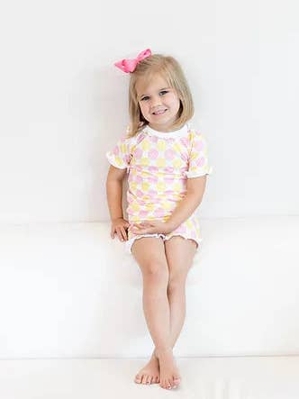 Lemonade Pajama Short Set for wholesale by Little Louanne Clothing