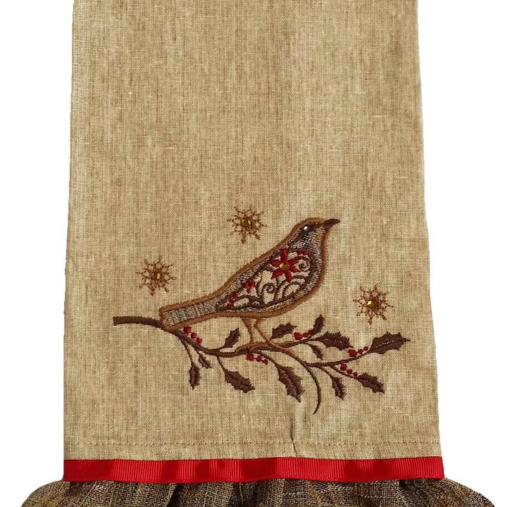 Bird on twig Towel-16x22" for wholesale by Xia Home Fashions & Manor Luxe