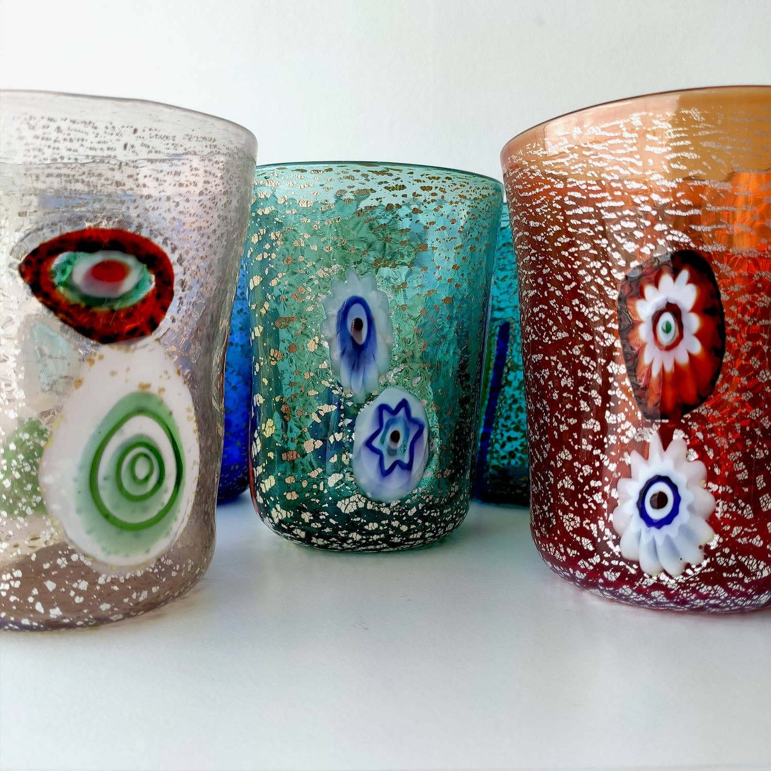 Zafferano America - Wholesale Drinking Glass/Cup - Bicchieri di Murano Tumblers - Mixed Set of 62