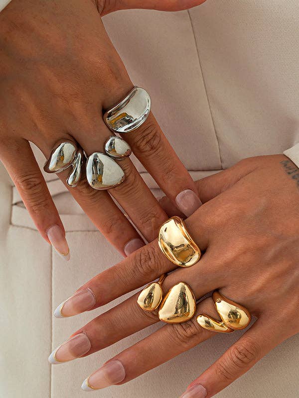 Sheer Trend – wholesale Cocktail/Statement Ring – Geometriska ringentringar Tillbehör1