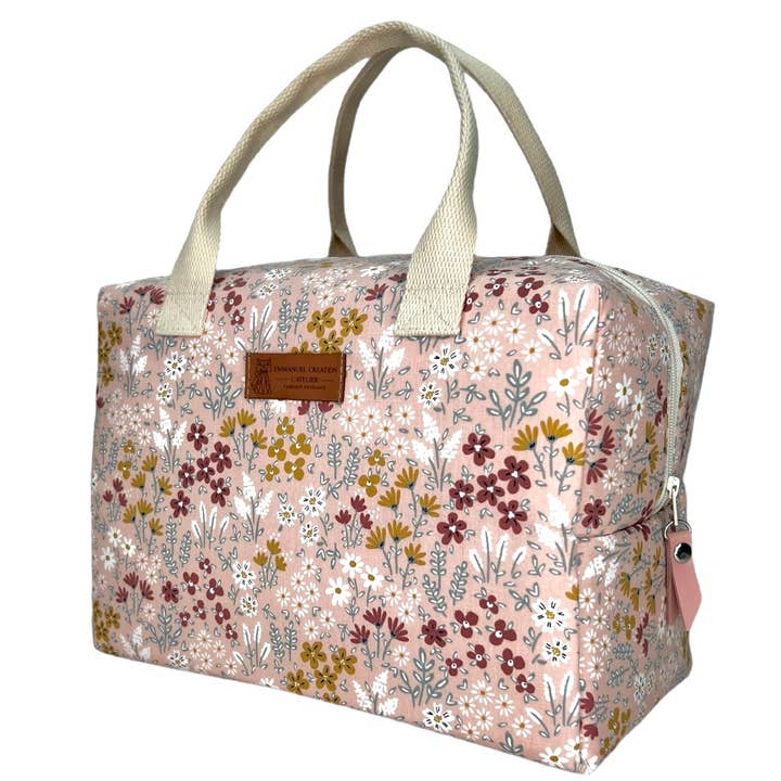 Ice Cube M cooler bag, “Liberty” pink for wholesale by Emmanuel Création