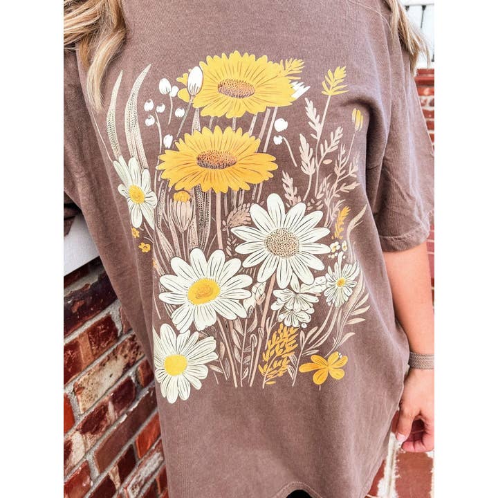 Boho Floral T-shirt for wholesale by Wild Kard Vintage