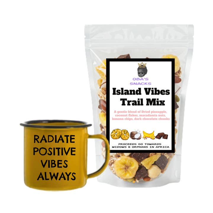 Stråla positiva vibbar mugg & Trail mix -9 unika smaker för wholesale av Maqoba