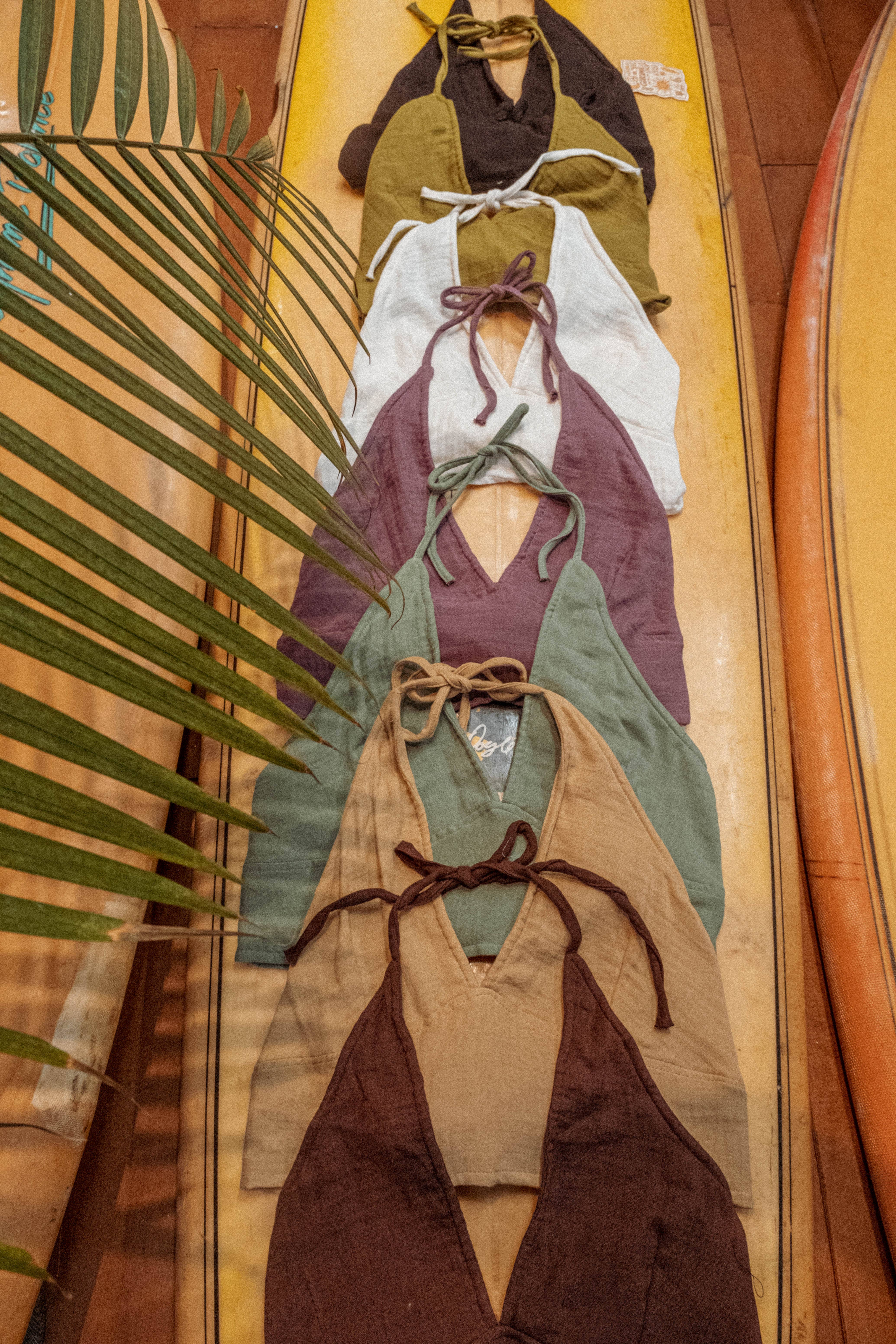 Gardenbelle Shop - Vente Brassière – femme - Soutien-gorge en coton biologique et bambou, haut de soutien-gorge confortable à nouer dans le dos.8