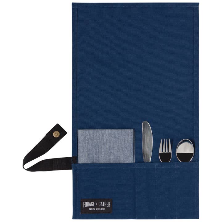 Blue Forage and Gather On the Go Cutlery Set of 5 for wholesale by Danica Heirloom