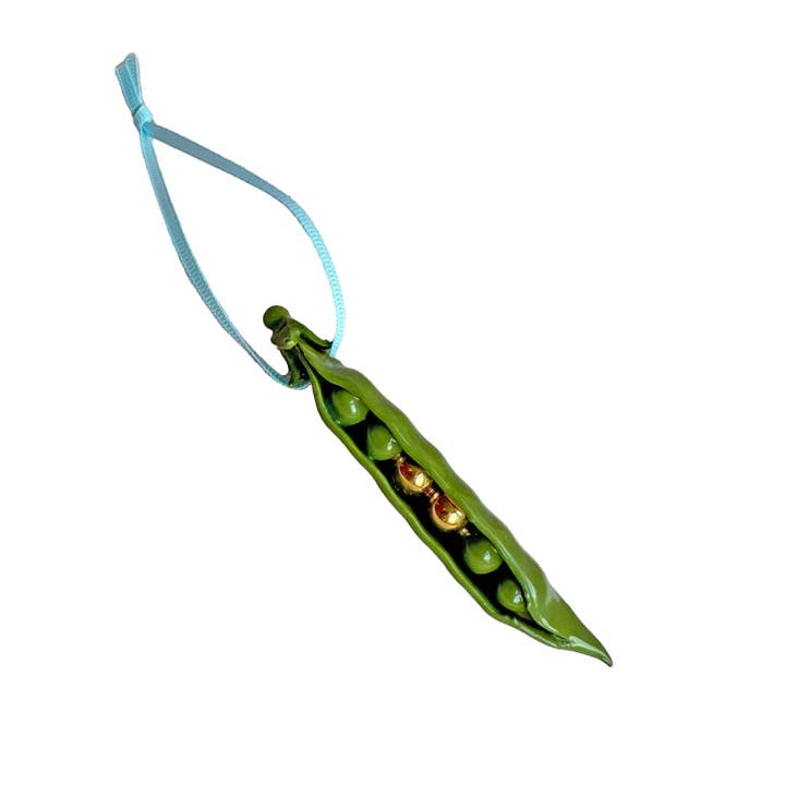 Domenica Marland - Wholesale Ornament - Minnie Mae-Stott, 'Two Peas in a Pod Christmas Decoration'