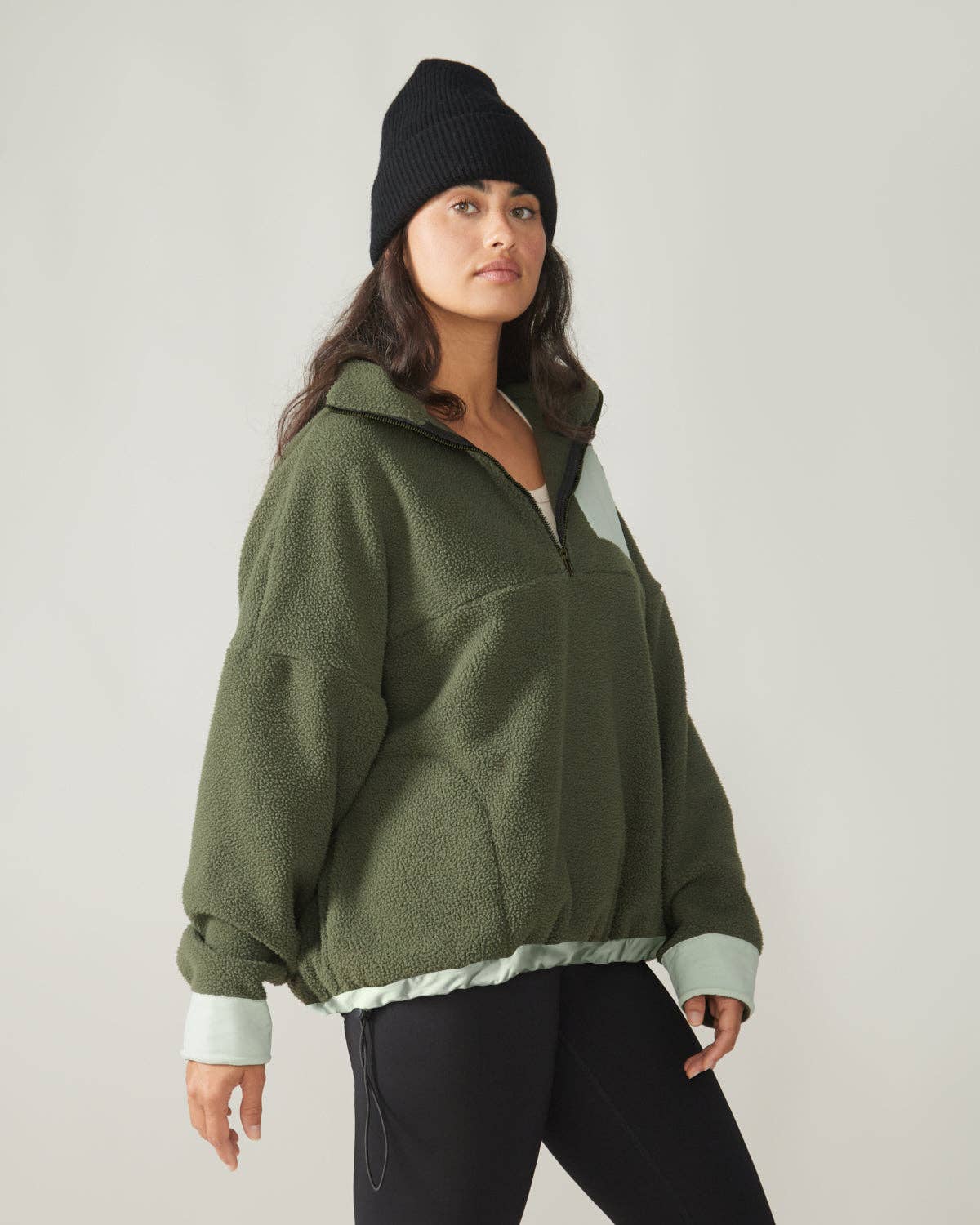 Sutton Polar Fleece Pullover - Forest Moss for wholesale on Faire2